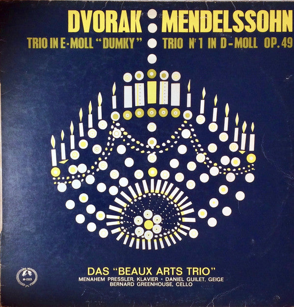 Antonín Dvořák, Felix Mendelssohn-Bartholdy, Beaux Arts Trio : Trio In E-Moll / Trio Nr. 1 In D-Moll Op. 49 (LP, Album)