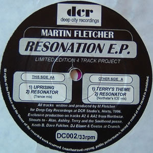 Martin Fletcher : Resonation E.P. (12", EP, Ltd)