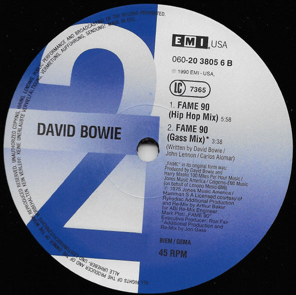 David Bowie : Fame 90 (12")