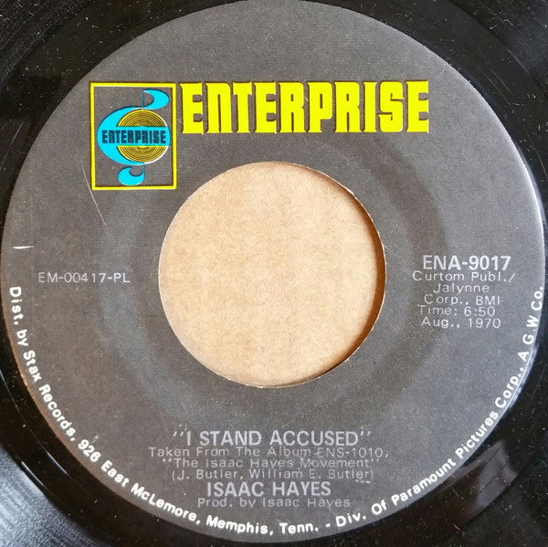 Isaac Hayes : I Stand Accused (7", Single, Pla)