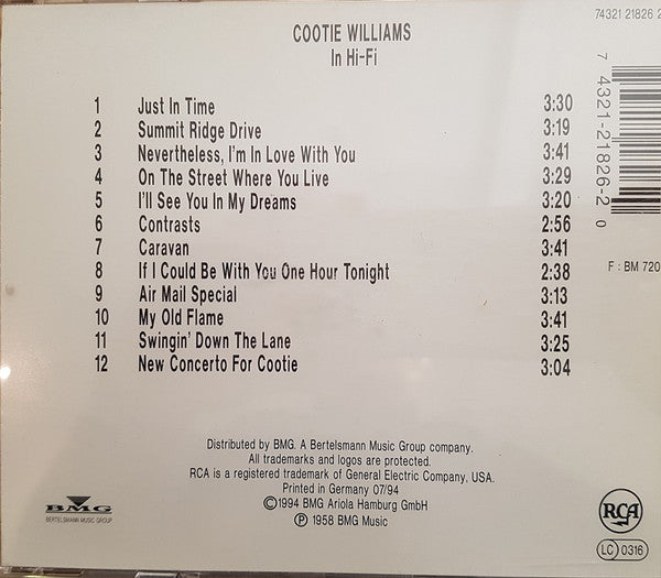 Cootie Williams : Cootie Williams In Hi-Fi (CD)