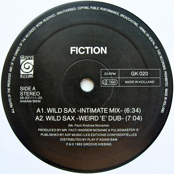 Fiction : Wild Sax (12")