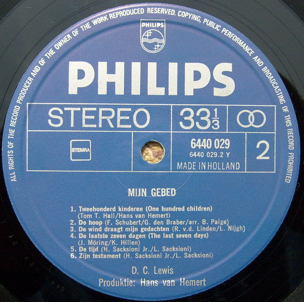 D.C. Lewis : Mijn Gebed (LP, Album)