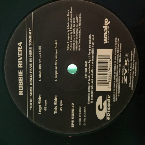 Robbie Rivera : There Some Disco Fans In Here Tonight (12", Promo)