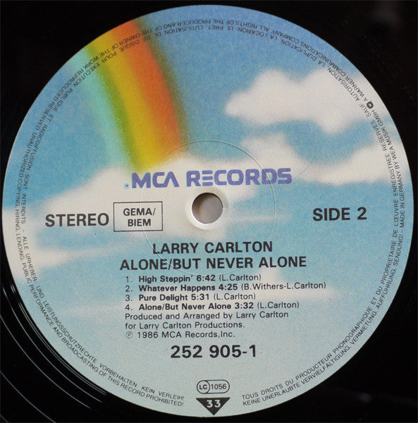 Larry Carlton : Alone/But Never Alone (LP, Album)