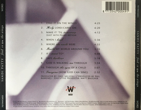 Sandi Patty : Find It On The Wings (CD, Album)