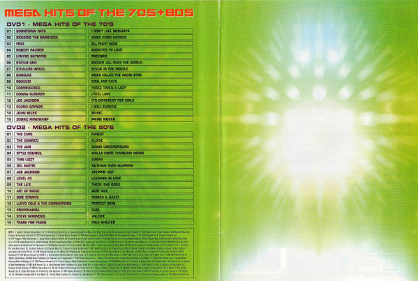 Various : Mega Hits Of The 70s+80s (2xDVD-V, PAL)
