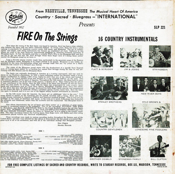 Various : Fire On The Strings (LP, Comp, Mono)
