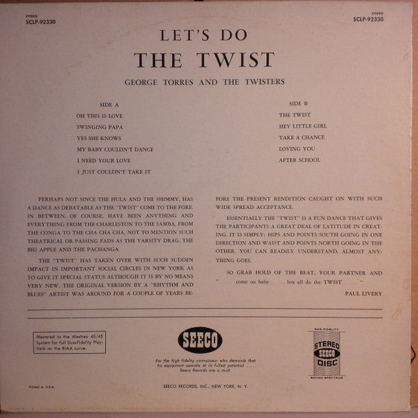 George Torres And The Twisters : Let's Do The Twist (LP)