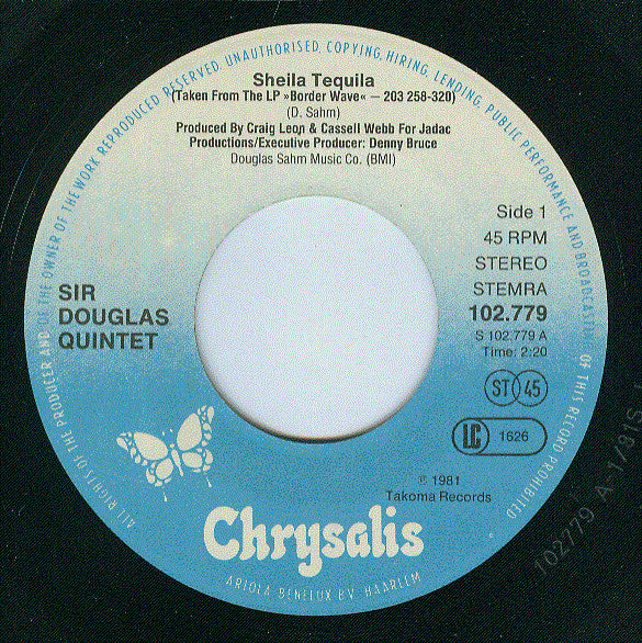 Sir Douglas Quintet : Sheila Tequila (7", Single)