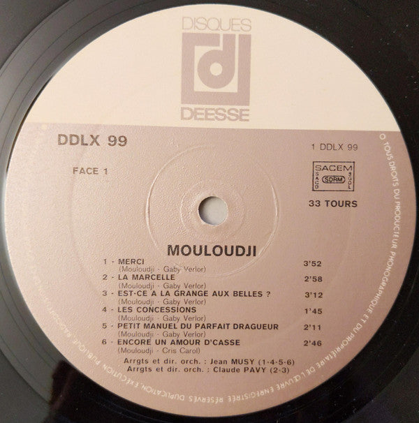 Mouloudji : Merci À La Vie (LP, Album, Gat)