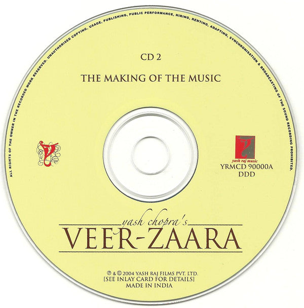 Madan Mohan, Javed Akhtar : Veer-Zaara (2xCD, Album, RP)