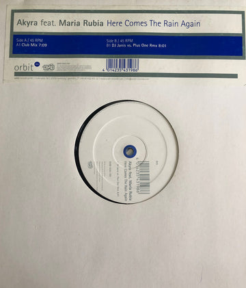 Akyra Feat  Maria Rubia : Here Comes The Rain Again (12")