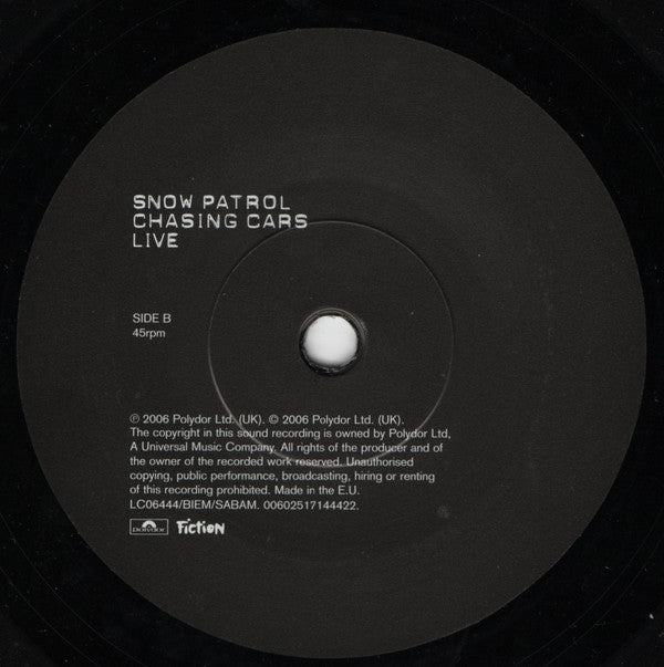 Snow Patrol : Set The Fire To The Third Bar (7")
