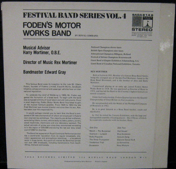 Foden's Band : Festival Band Series Volume 4 (LP, Album)