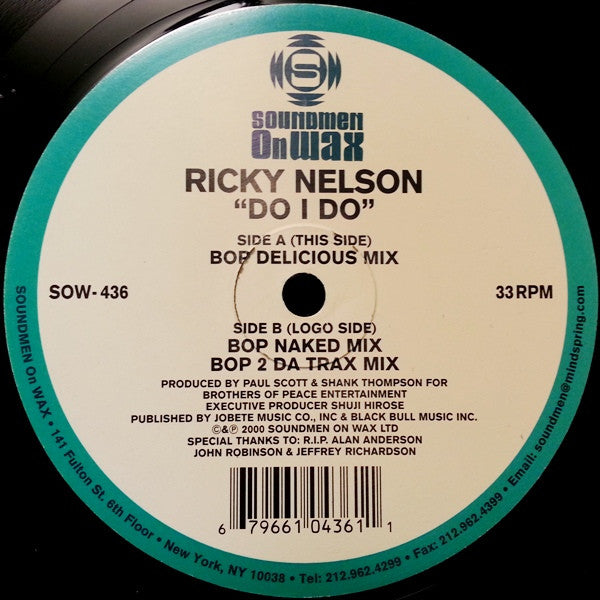 Ricky Nelson : Do I Do (12")