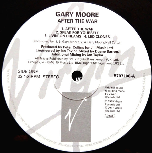 Gary Moore : After The War (LP, Album, RE, RM)