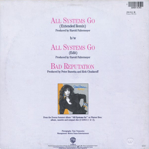 Donna Summer : All Systems Go (12")