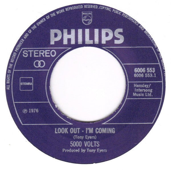 5000 Volts : Look Out-I'm Coming  (7", Single)