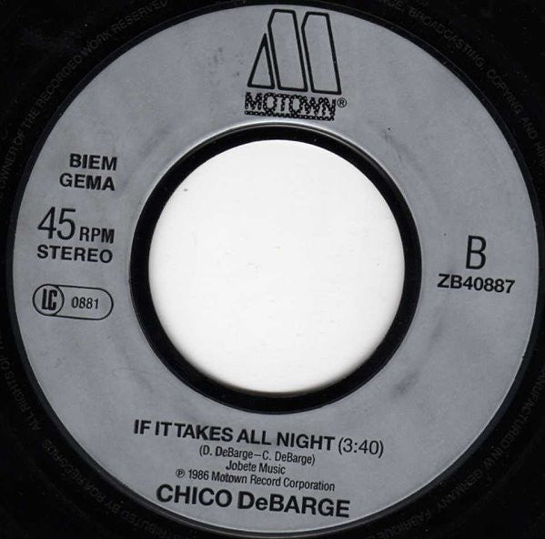 Chico DeBarge : Talk To Me (7", Single)