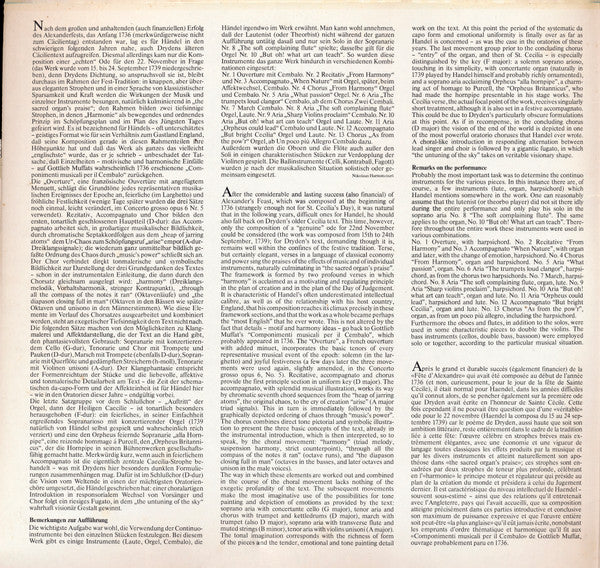 Georg Friedrich Händel - Felicity Palmer • Anthony Rolfe Johnson • Stockholm Bach Choir • Concentus Musicus Wien • Nikolaus Harnoncourt : Ode For St. Cecilia's Day • Cäcilienode • Ode À Sainte Cécile (LP, Album)