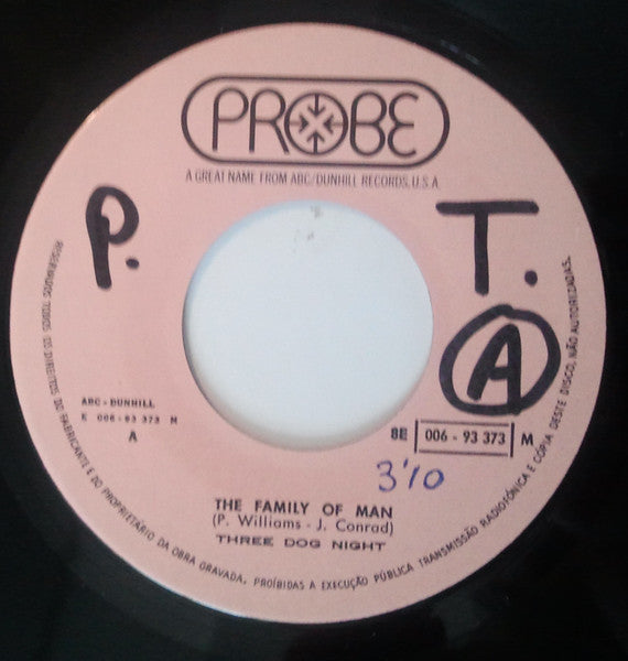 Three Dog Night : The Family Of Man (7", Single)