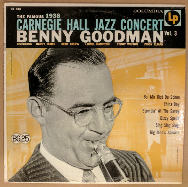 Benny Goodman : The Famous 1938 Carnegie Hall Jazz Concert Vol.3 (LP, Mono)