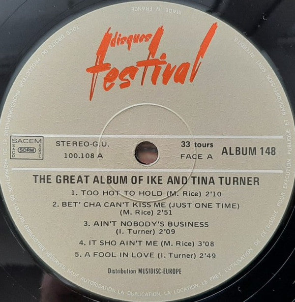 Ike & Tina Turner : The Great Album Of Ike And Tina Turner (2xLP, Comp, RE)