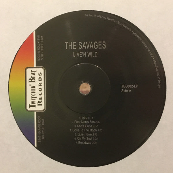 The Savages (2) : Live'n Wild (LP, Album, RE, Unofficial)