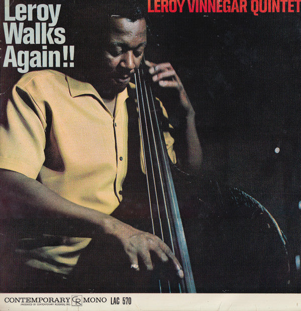 Leroy Vinnegar Quintet : Leroy Walks Again!! (LP, Album, Mono)