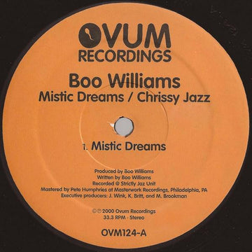 Boo Williams : Mistic Dreams / Chrissy Jazz (12")