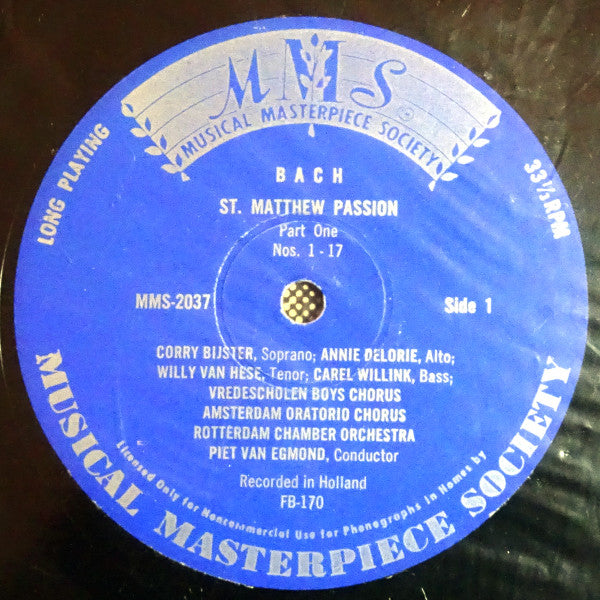 Johann Sebastian Bach : Matthäus-Passion (3xLP, Gat)