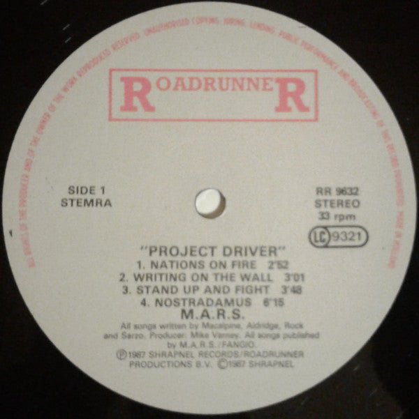 MacAlpine-Aldridge-Rock-Sarzo : Project: Driver (LP, Album)