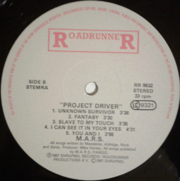MacAlpine-Aldridge-Rock-Sarzo : Project: Driver (LP, Album)