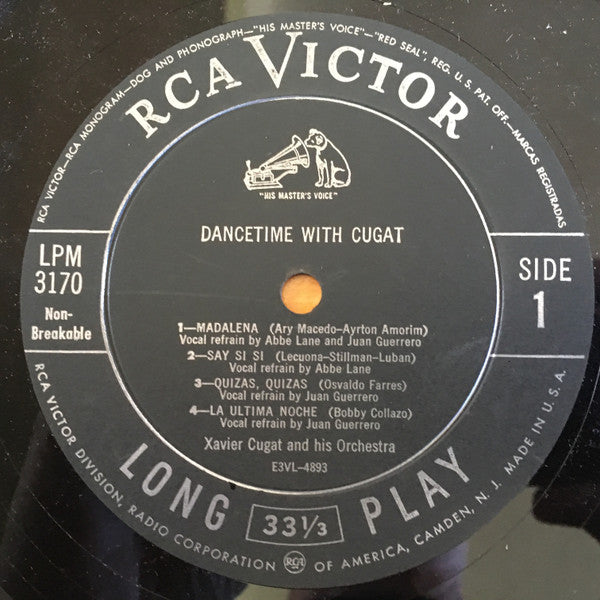 Xavier Cugat And His Orchestra : Dancetime With Cugat (10")