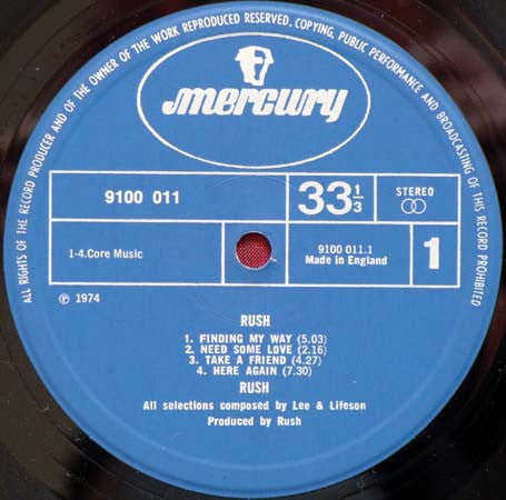 Rush : Rush (LP, Album)