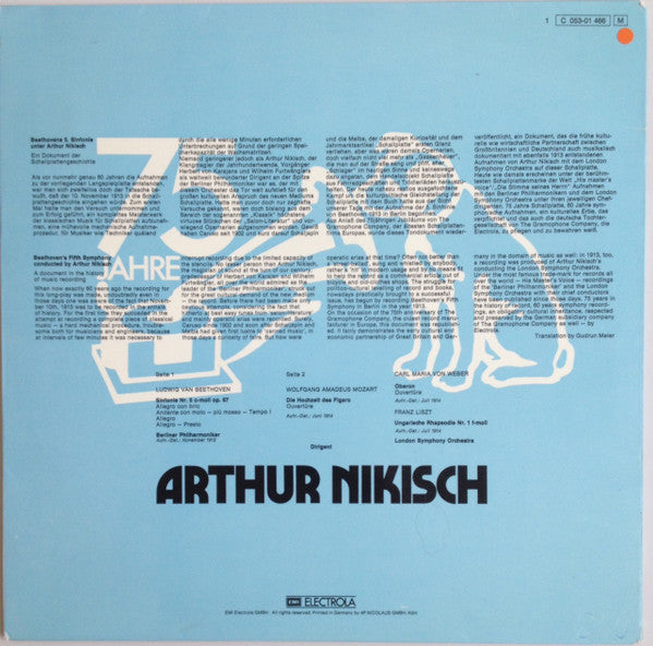 Ludwig van Beethoven - Wolfgang Amadeus Mozart, Carl Maria von Weber, Franz Liszt, Arthur Nikisch, Berliner Philharmoniker, London Symphony Orchestra : Beethoven Sinfonie Nr. 5  (LP, Comp, Mono, Gat)