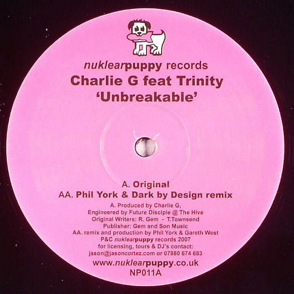 Charlie G Feat Trinity (34) : Unbreakable (12")