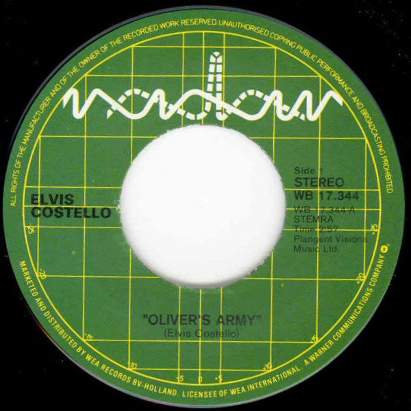 Elvis Costello : Olivers Army (7", Single)