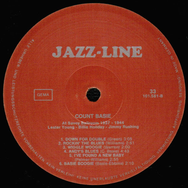 Count Basie : At Savoy Ballroom 1937-1944 (LP, Comp)