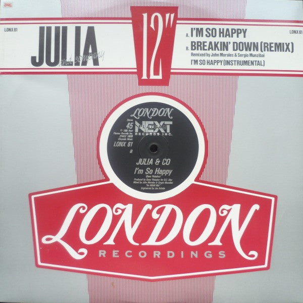 Julia & Co* : I'm So Happy / Breakin' Down (12")