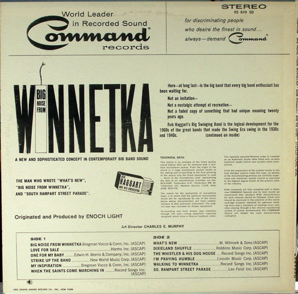 Bob Haggart And His Orchestra : Big Noise From Winnetka (LP)
