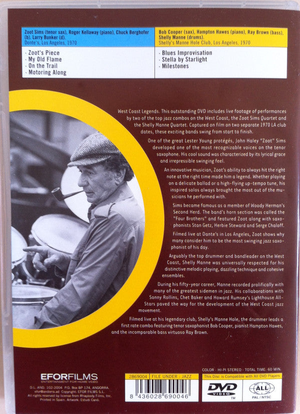 Zoot Sims Quartet / Shelly Manne Quartet : In Concert (DVD-V, D/Sided, NTSC, PAL)