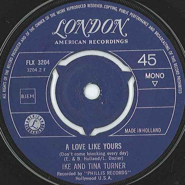 Ike & Tina Turner : River Deep - Mountain High / A Love Like Yours (7", Single, Mono)