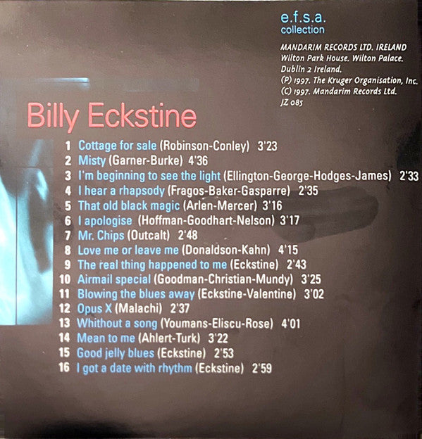 Billy Eckstine : Jazz Masters  (CD)