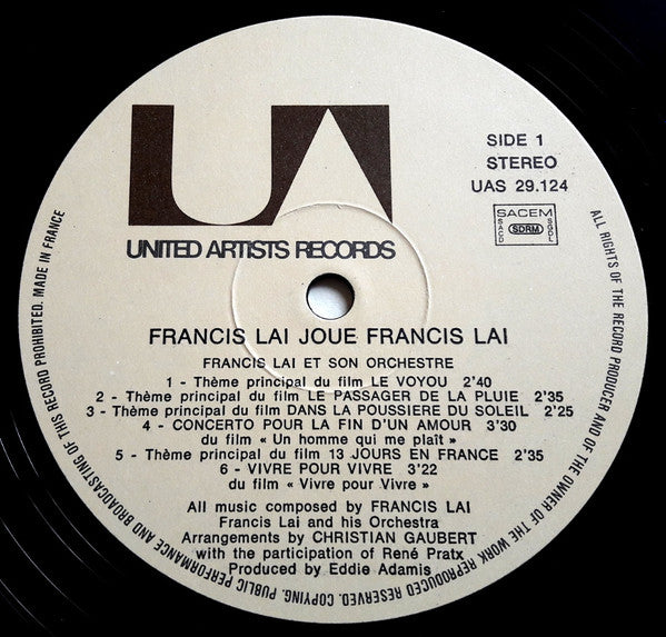 Francis Lai : Francis Lai Joue Francis Lai (LP, Comp)