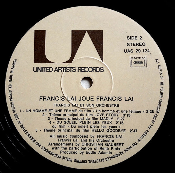 Francis Lai : Francis Lai Joue Francis Lai (LP, Comp)
