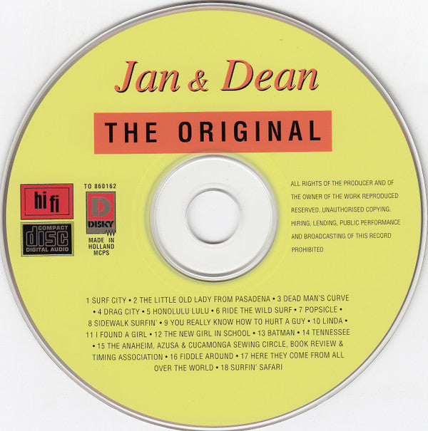 Jan & Dean : The Original (CD, Comp)