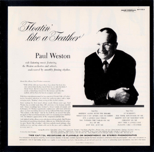 Paul Weston (2) : Floatin' Like A Feather / The Sweet And The Swingin'  (CD, Comp, RM)