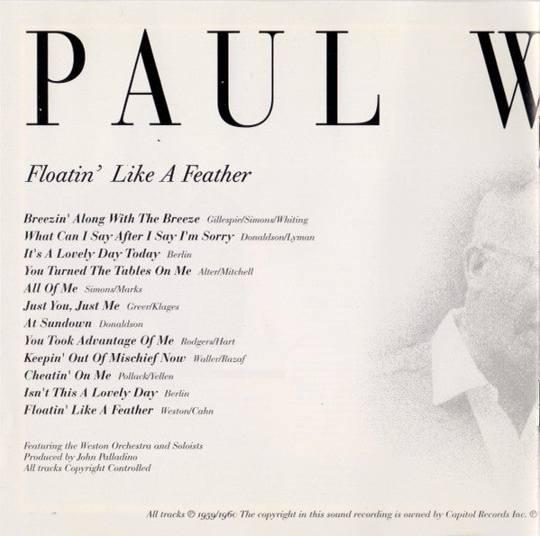 Paul Weston (2) : Floatin' Like A Feather / The Sweet And The Swingin'  (CD, Comp, RM)